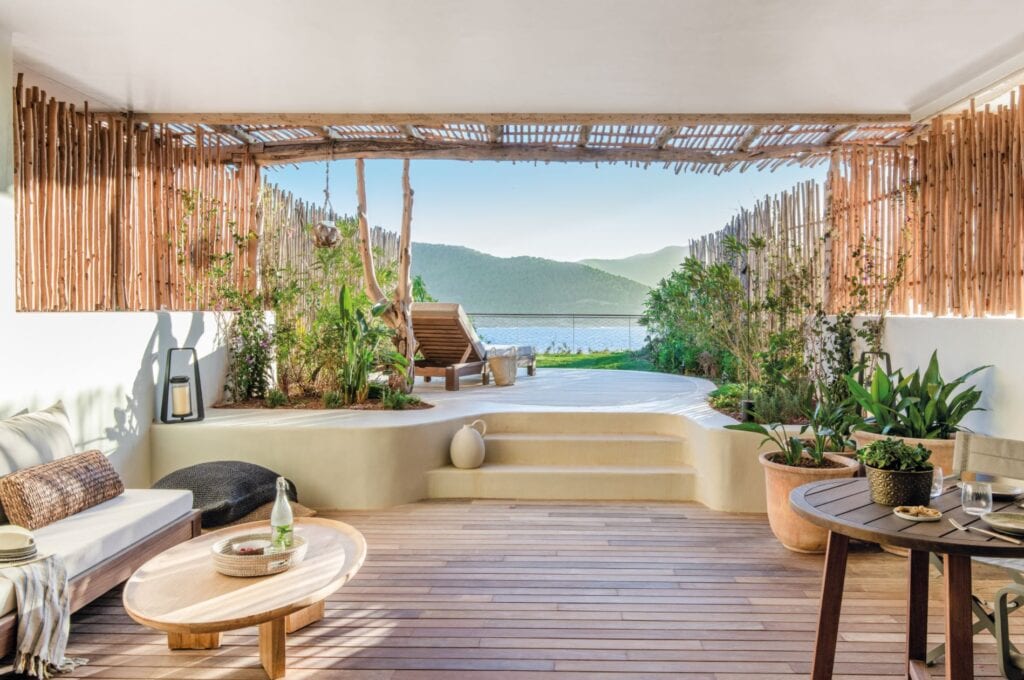 Six Senses Ibiza Premium Sea View Junior Suite sundeck and terrace with views of the bay Accommodation
