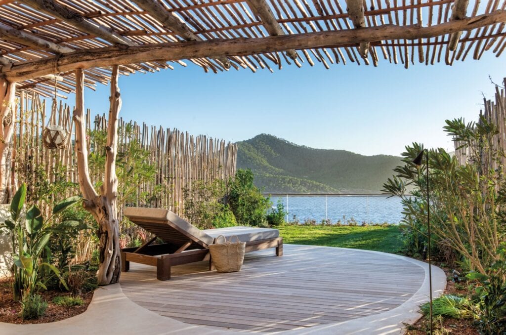 Six Senses Ibiza Sea View Deluxe sundeck with views of the bay
