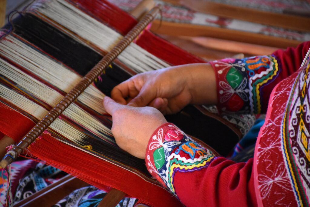 hand-crafted textiles in Peru