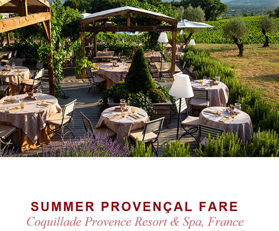 Provencial Fare at Conquillade Provence Resort & Spa France